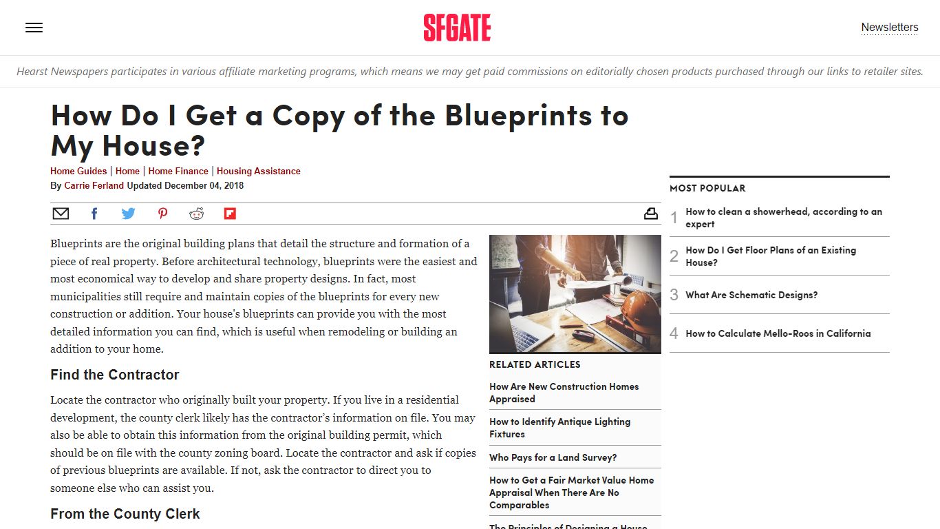 How Do I Get a Copy of the Blueprints to My House? | Home ...
