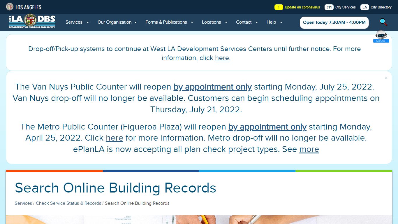 Search Online Building Records | LADBS